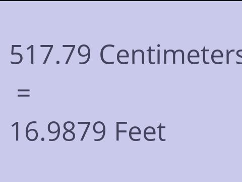 517.79 CM TO FEET