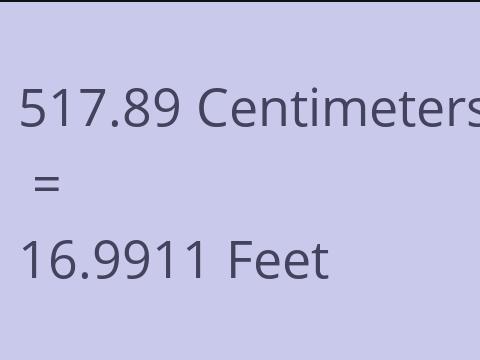 517.89 CM TO FEET