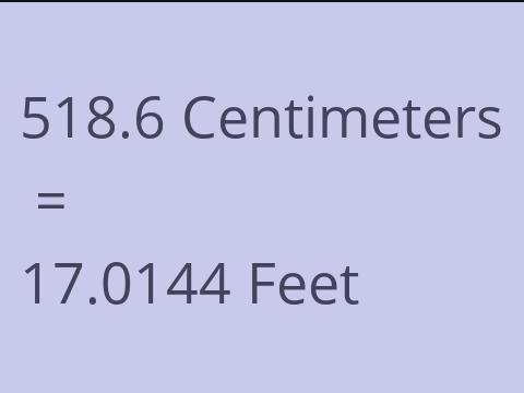 518.6 CM TO FEET