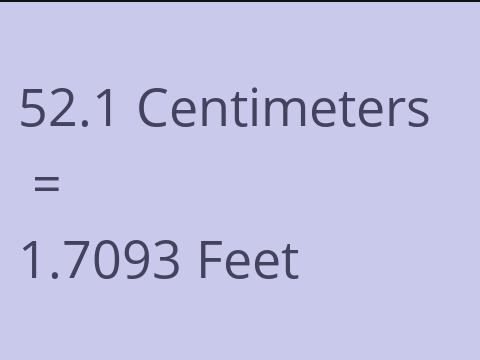 52.1 CM TO FEET