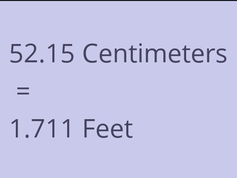 52.15 CM TO FEET