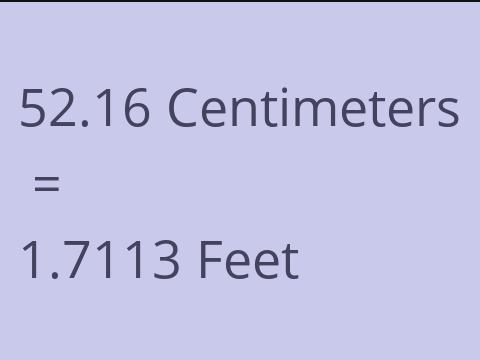 52.16 CM TO FEET