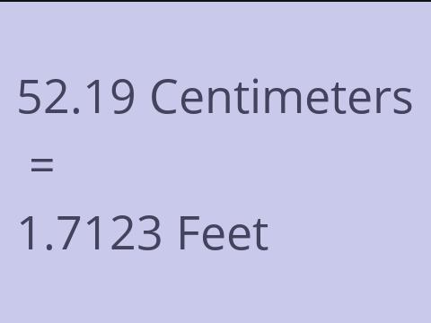 52.19 CM TO FEET