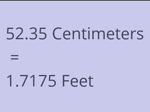 52.35 CM TO FEET