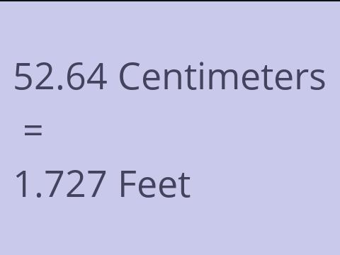 52.64 CM TO FEET