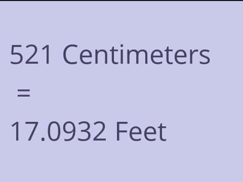 521 CM TO FEET