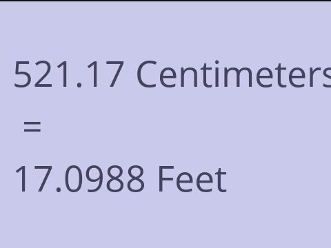 521.17 CM TO FEET