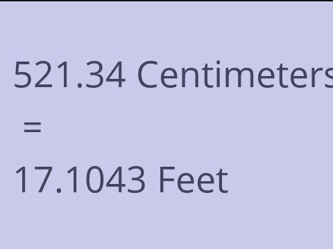 521.34 CM TO FEET