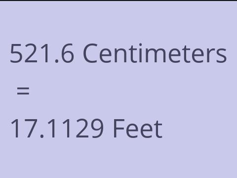 521.6 CM TO FEET