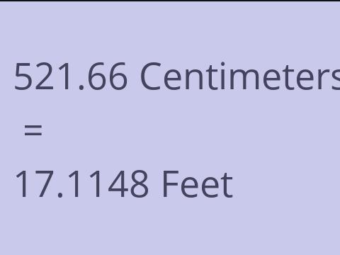 521.66 CM TO FEET