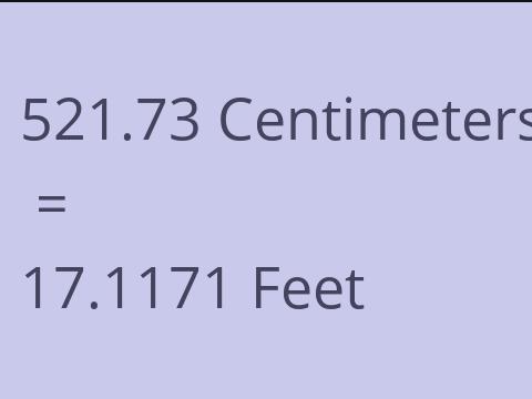 521.73 CM TO FEET