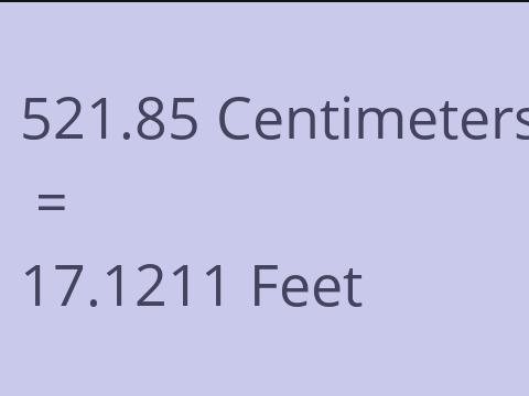 521.85 CM TO FEET