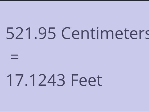 521.95 CM TO FEET