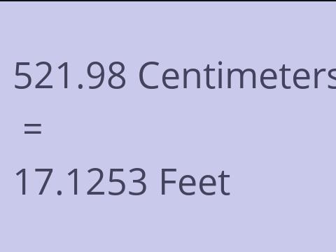 521.98 CM TO FEET