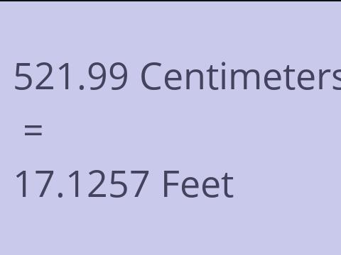 521.99 CM TO FEET