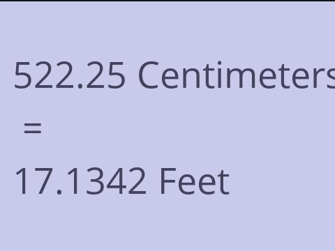 522.25 CM TO FEET