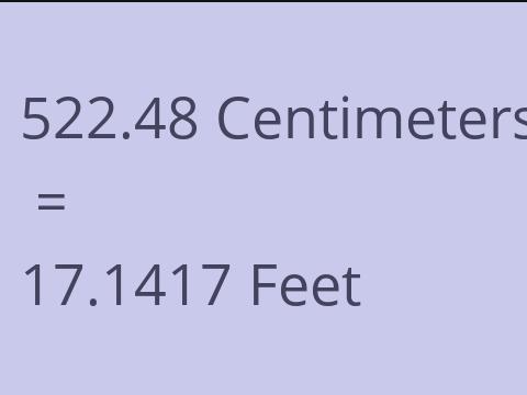 522.48 CM TO FEET