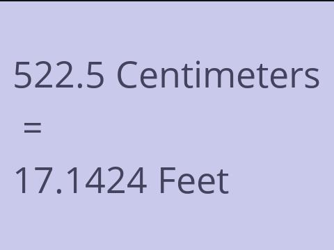 522.5 CM TO FEET