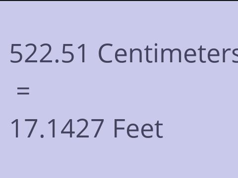 522.51 CM TO FEET