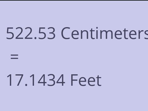 522.53 CM TO FEET