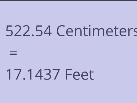 522.54 CM TO FEET