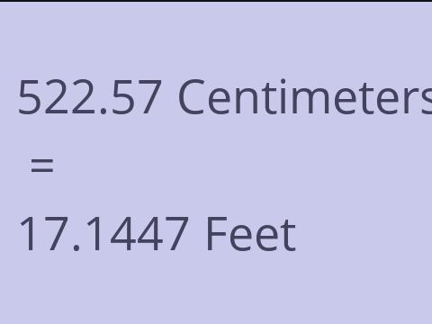 522.57 CM TO FEET