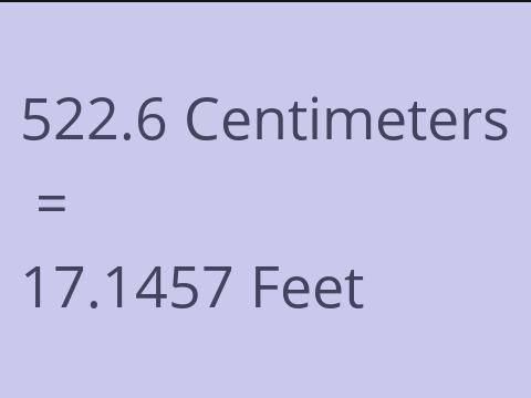 522.6 CM TO FEET