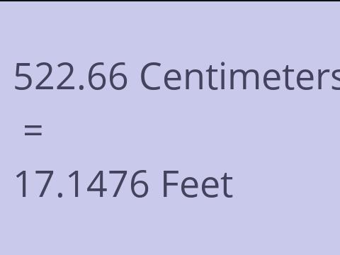 522.66 CM TO FEET