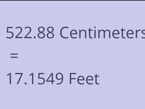 522.88 CM TO FEET