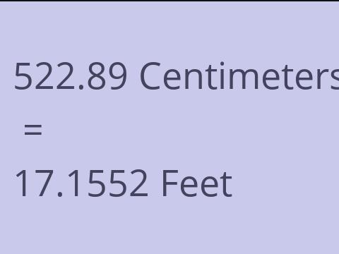 522.89 CM TO FEET