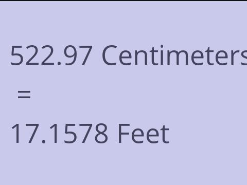 522.97 CM TO FEET