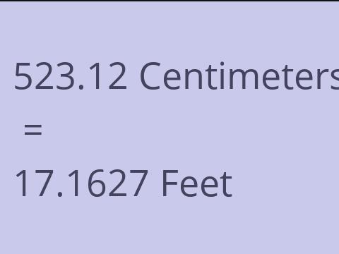 523.12 CM TO FEET