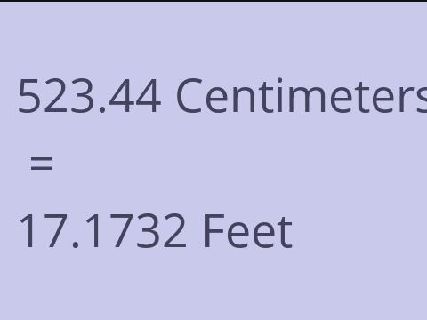 523.44 CM TO FEET