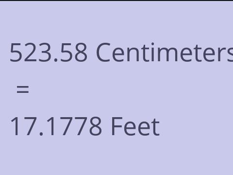 523.58 CM TO FEET