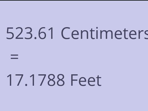 523.61 CM TO FEET