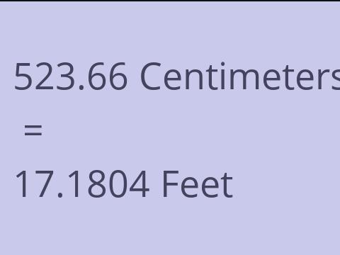 523.66 CM TO FEET