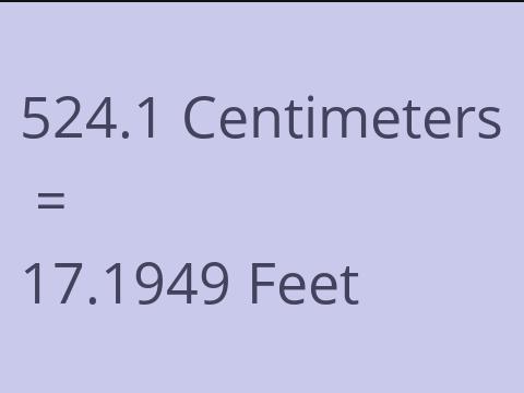 524.1 CM TO FEET