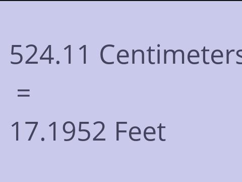 524.11 CM TO FEET