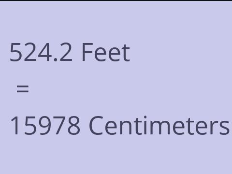 524.2 FEET TO CM