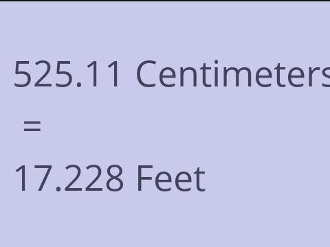 525.11 CM TO FEET