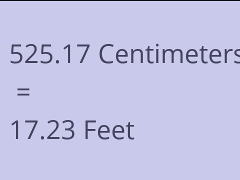 525.17 CM TO FEET