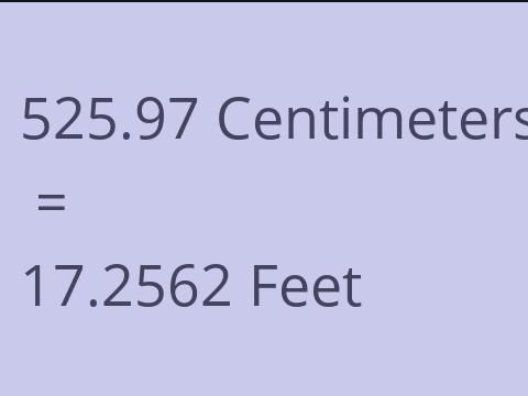 525.97 CM TO FEET