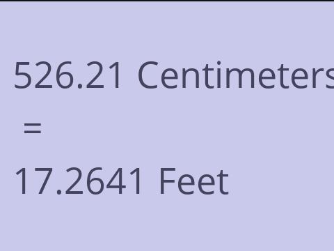 526.21 CM TO FEET