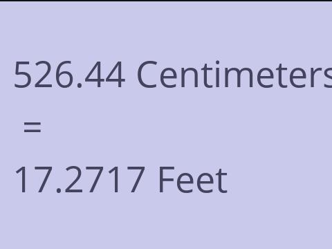 526.44 CM TO FEET