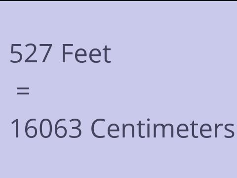 527 FEET TO CM