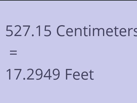 527.15 CM TO FEET