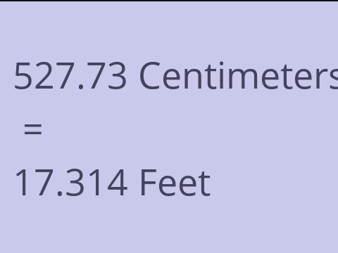 527.73 CM TO FEET