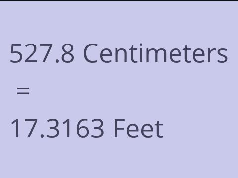 527.8 CM TO FEET