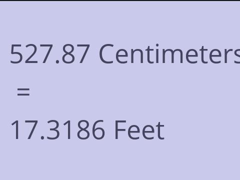 527.87 CM TO FEET