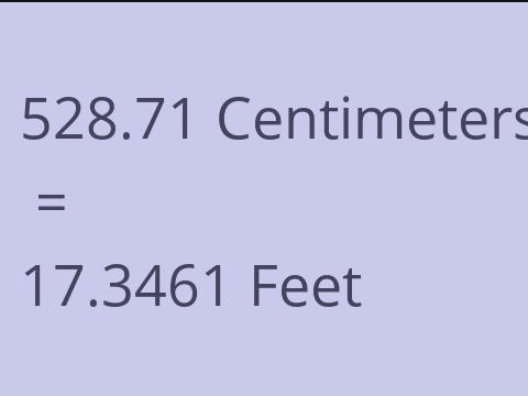 528.71 CM TO FEET